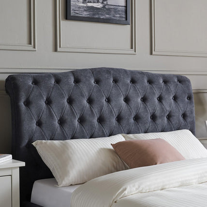 Rosa Bed Frame Double Dark Grey