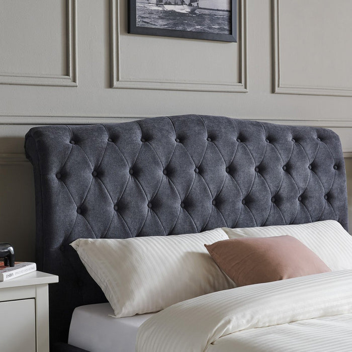 Rosa Bed Frame Single Dark Grey