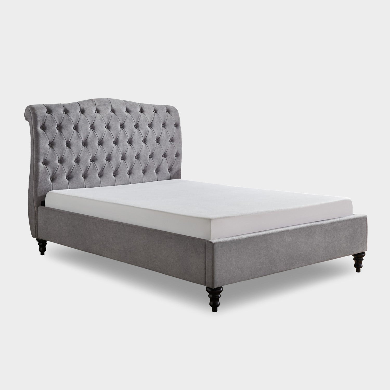 Rosa Bed Frame Single Light Grey