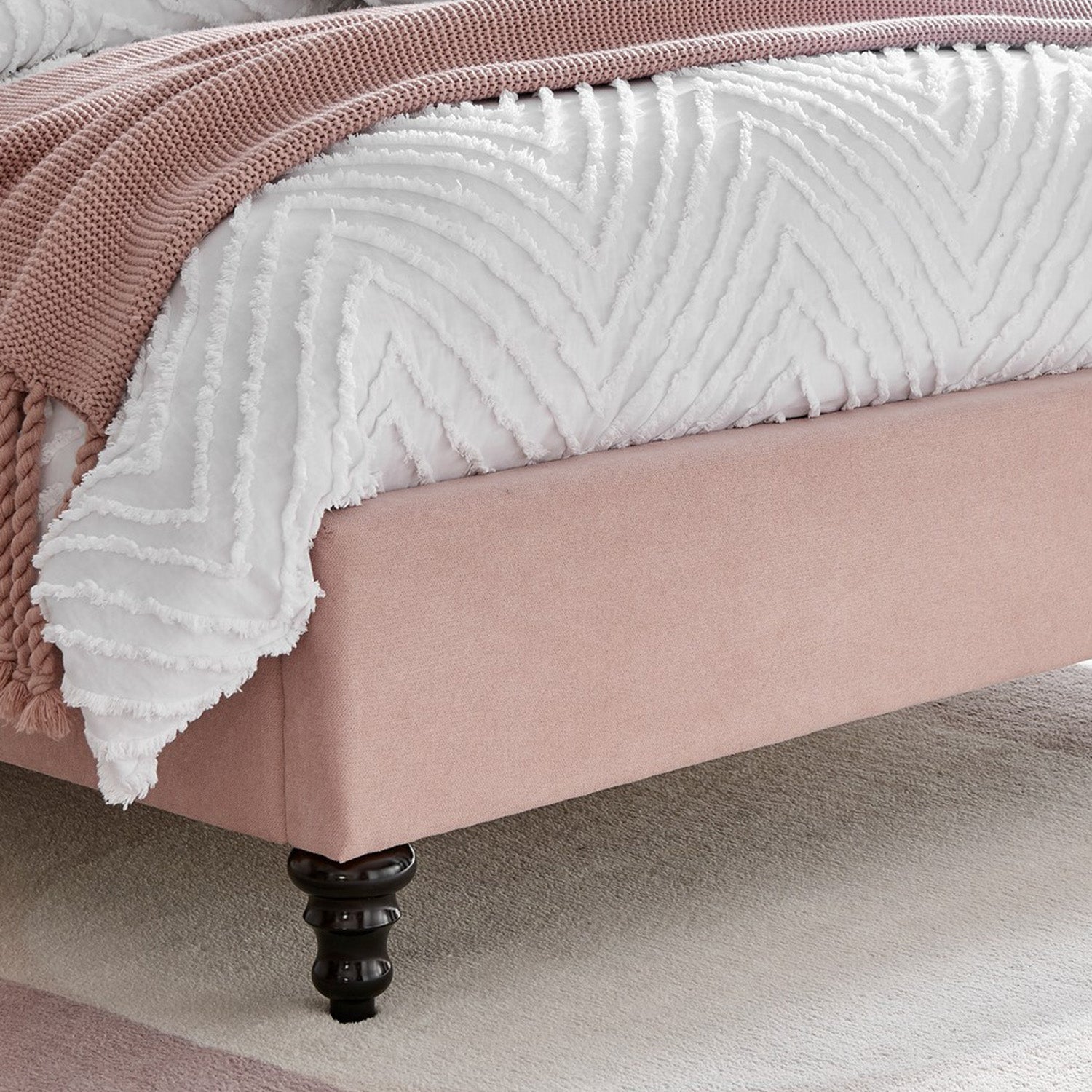 Rosa Bed Frame Single Pink