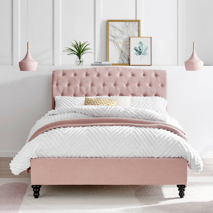Rosa Bed Frame Single Pink