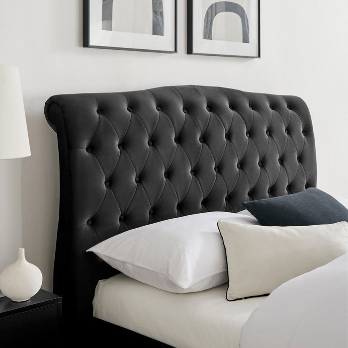 Rosa Bed Frame Super King Black Velvet