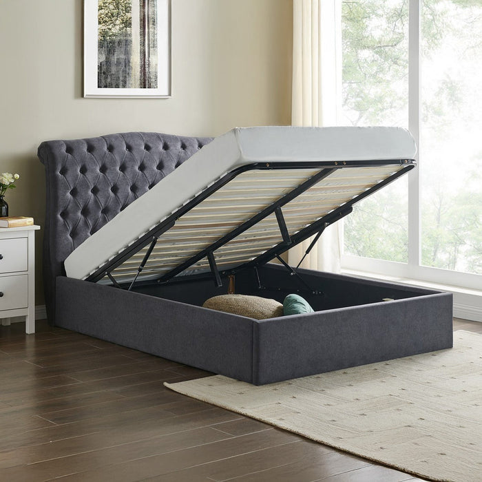 Rosa Storage Bed Frame Double Dark Grey