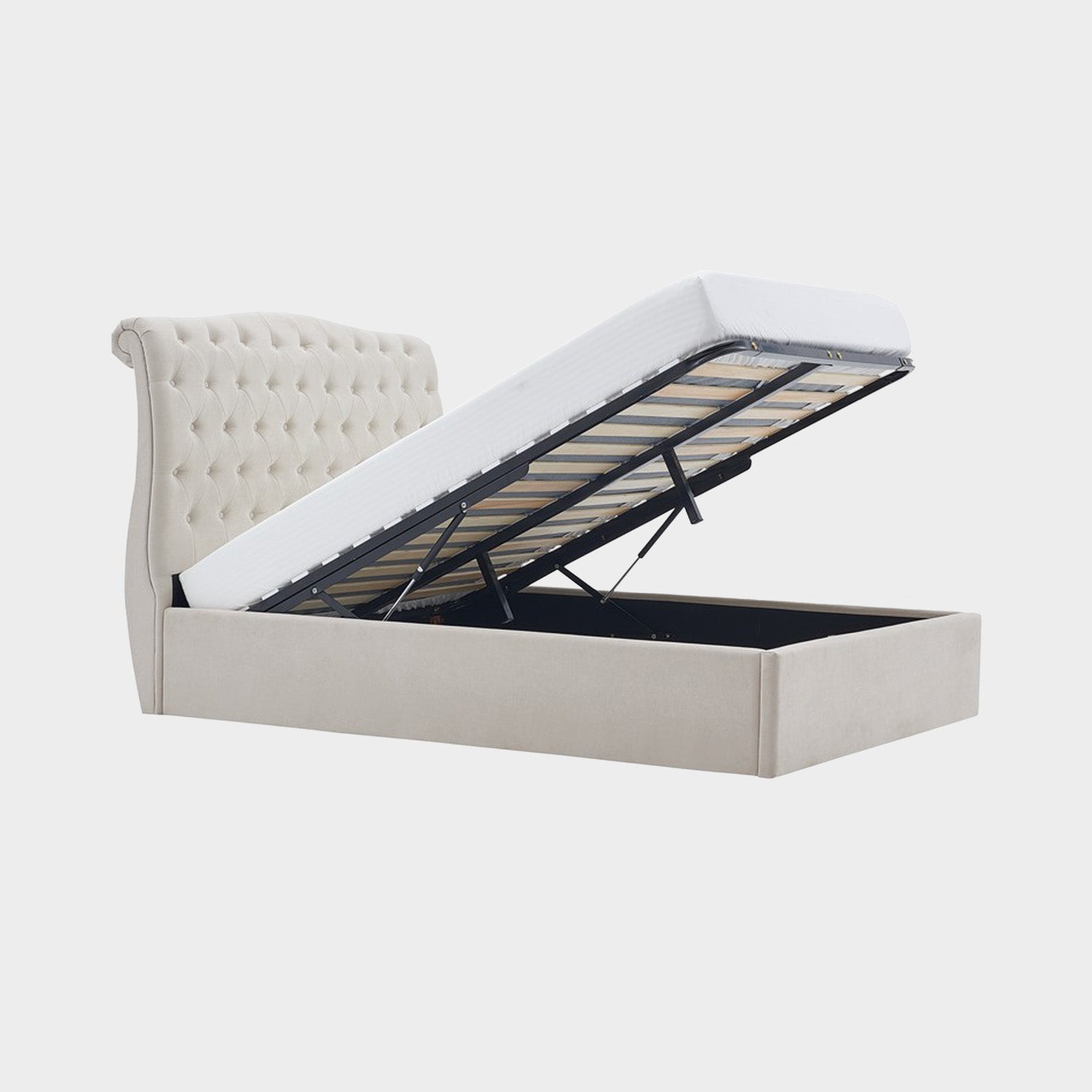 Rosa Storage Bed Frame Double Natural