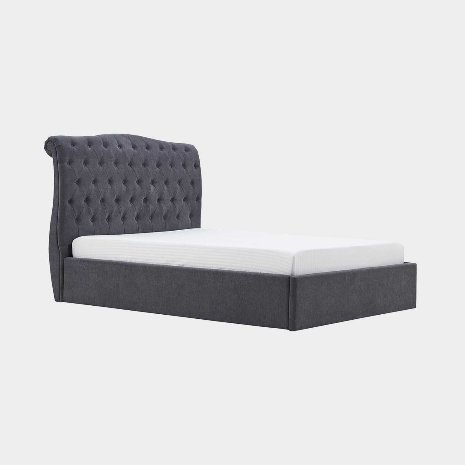 Rosa Storage Bed Frame King Dark Grey