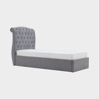 Rosa Storage Bed Frame Single Light Grey
