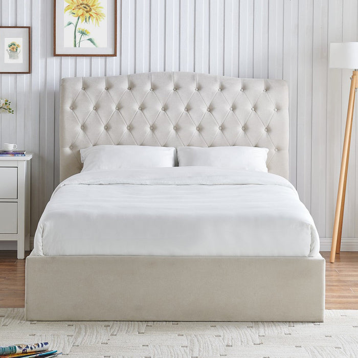 Rosa Storage Bed Frame Single Natural