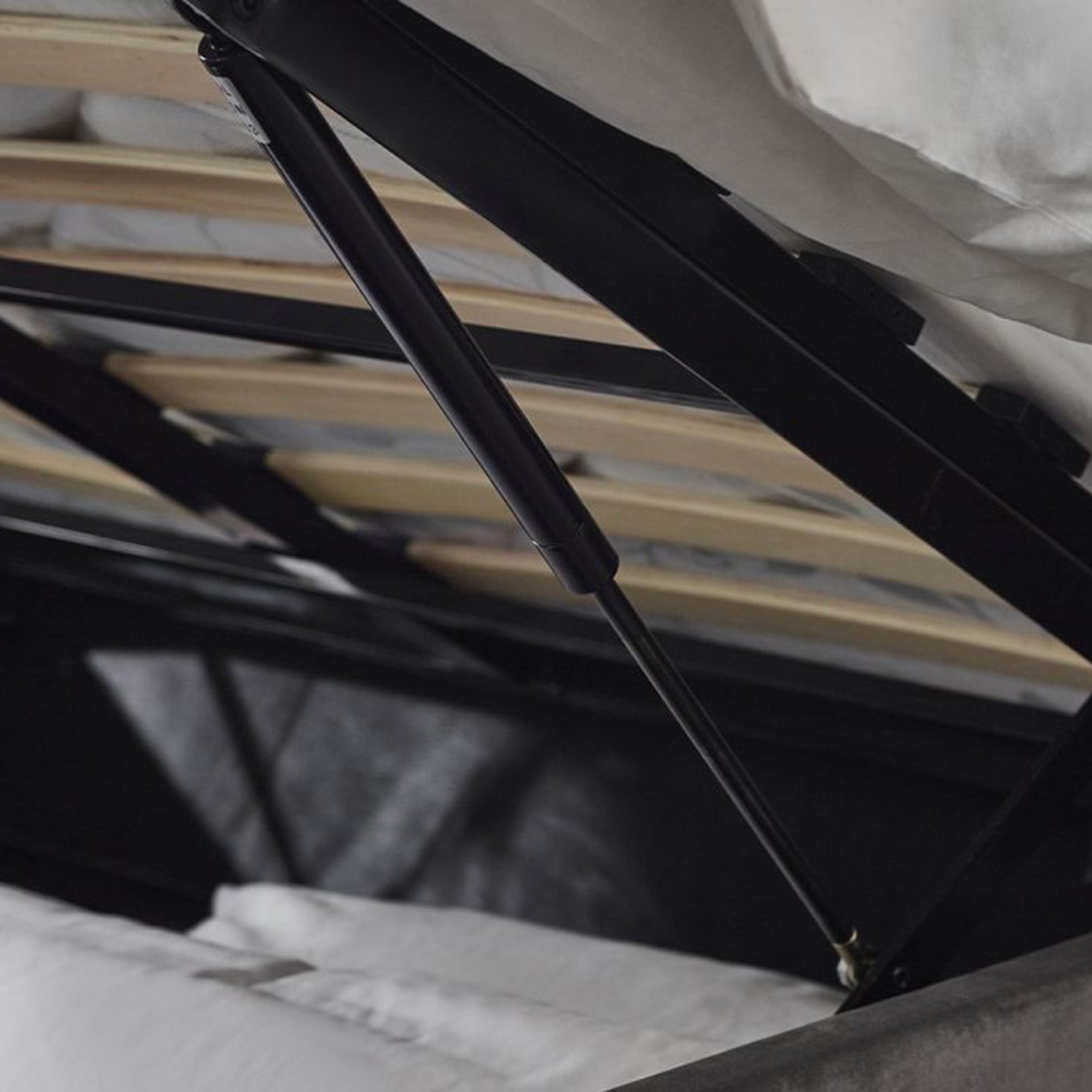 Shoreditch Bed Frame Double Slate Grey Ottoman