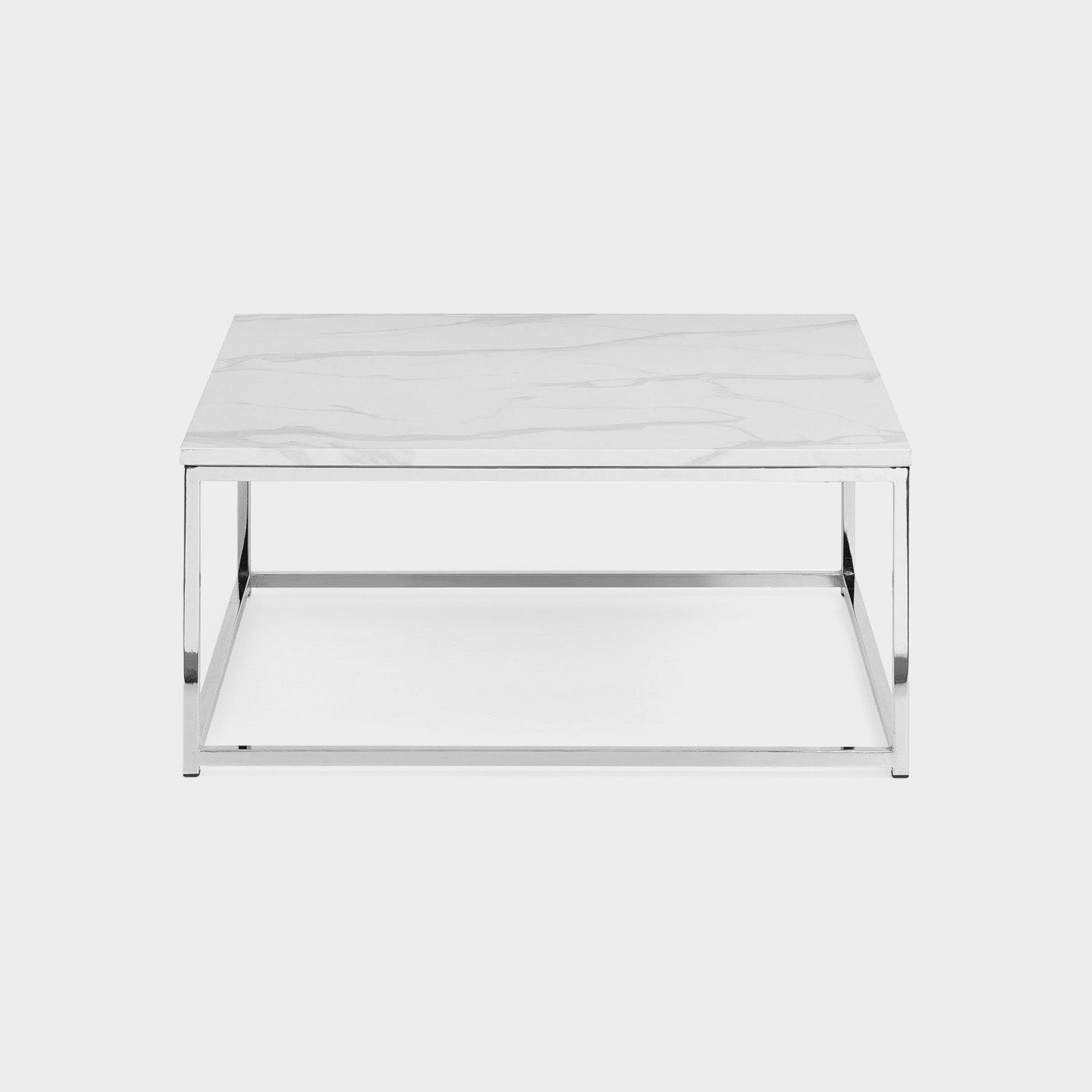 Skye Coffee Table White Marble/Chrome