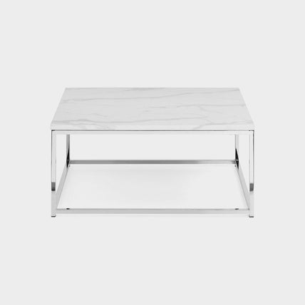 Skye Coffee Table White Marble/Chrome