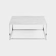 Skye Coffee Table White Marble/Chrome