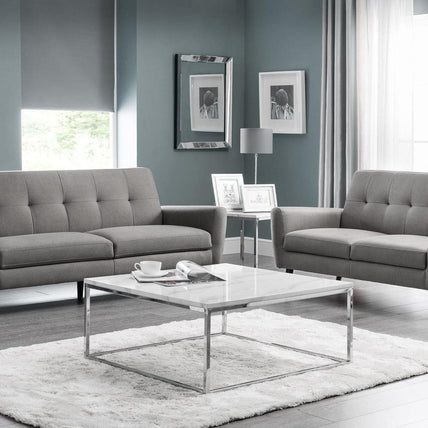 Skye Coffee Table White Marble/Chrome