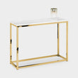 Skye Console Table White Marble/Gold