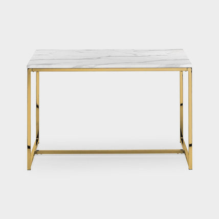 Skye Dining Table White Marble/Gold