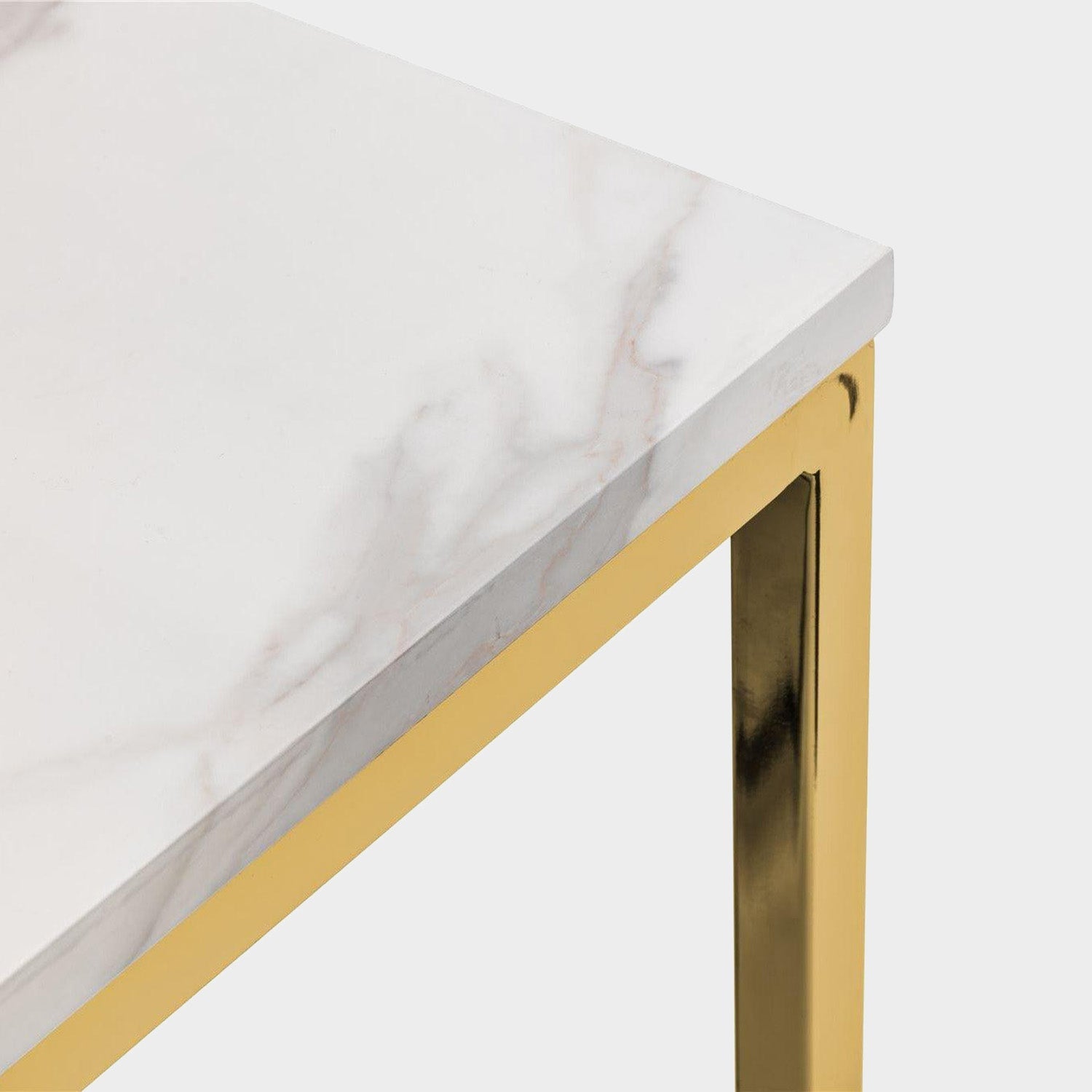 Skye Dining Table White Marble/Gold