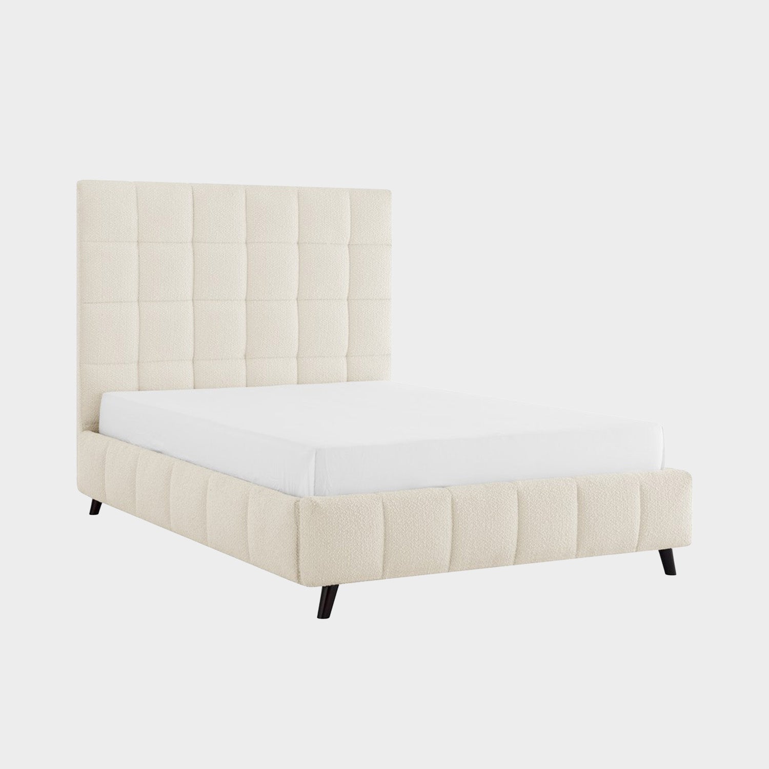 Starla Bed Frame King Ivory Boucle