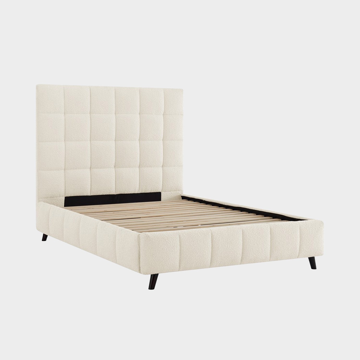 Starla Bed Frame King Ivory Boucle