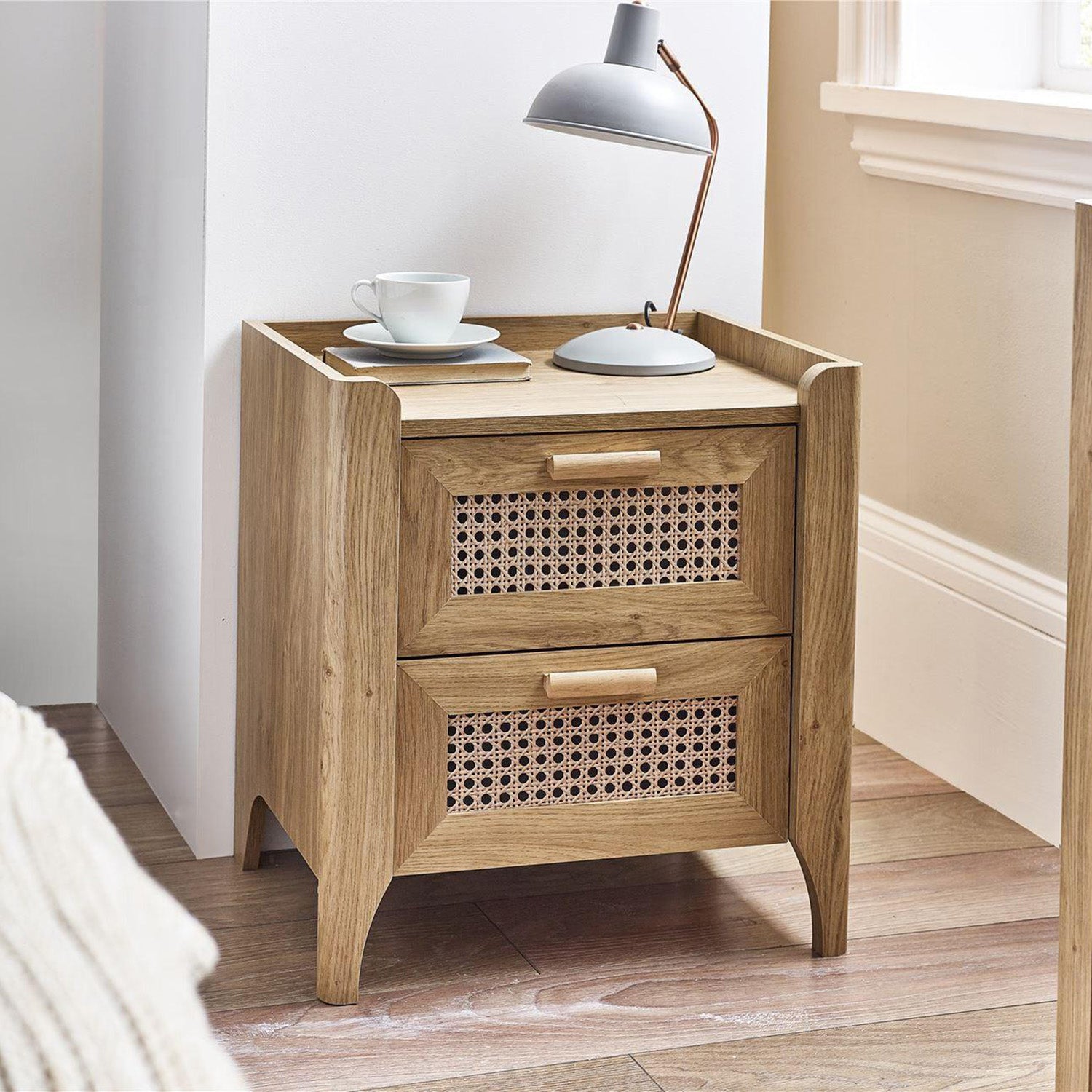 Sunny Bedside Oak 2 Drawer