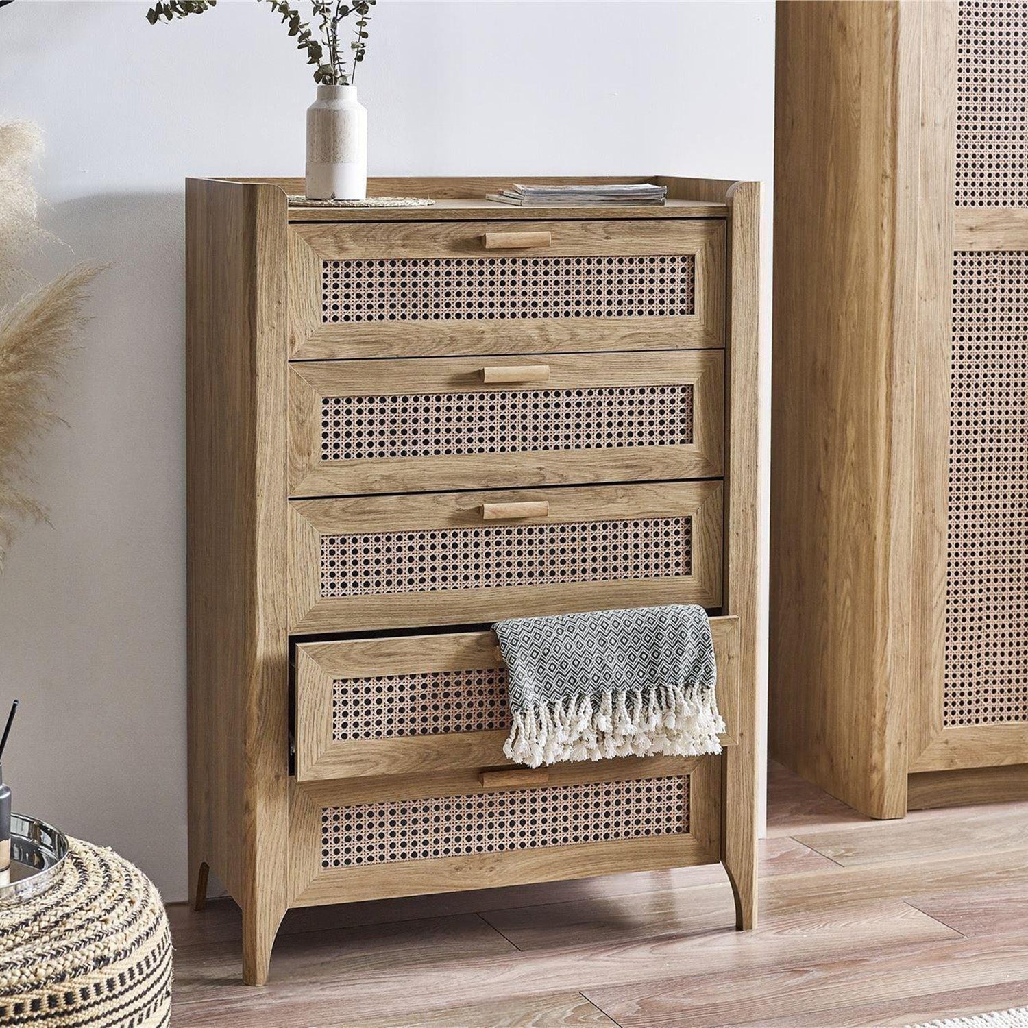 Sunny Chest Oak 5 Drawer