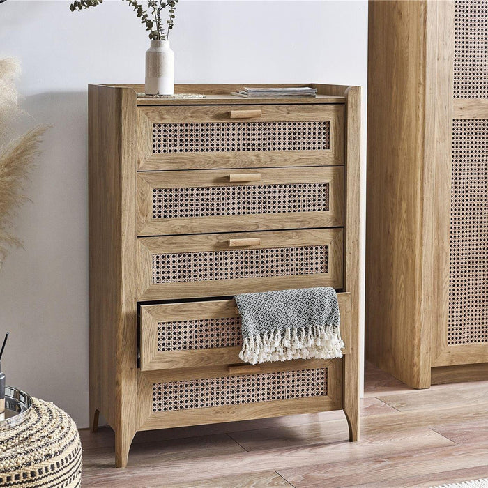 Sunny Chest Oak 5 Drawer