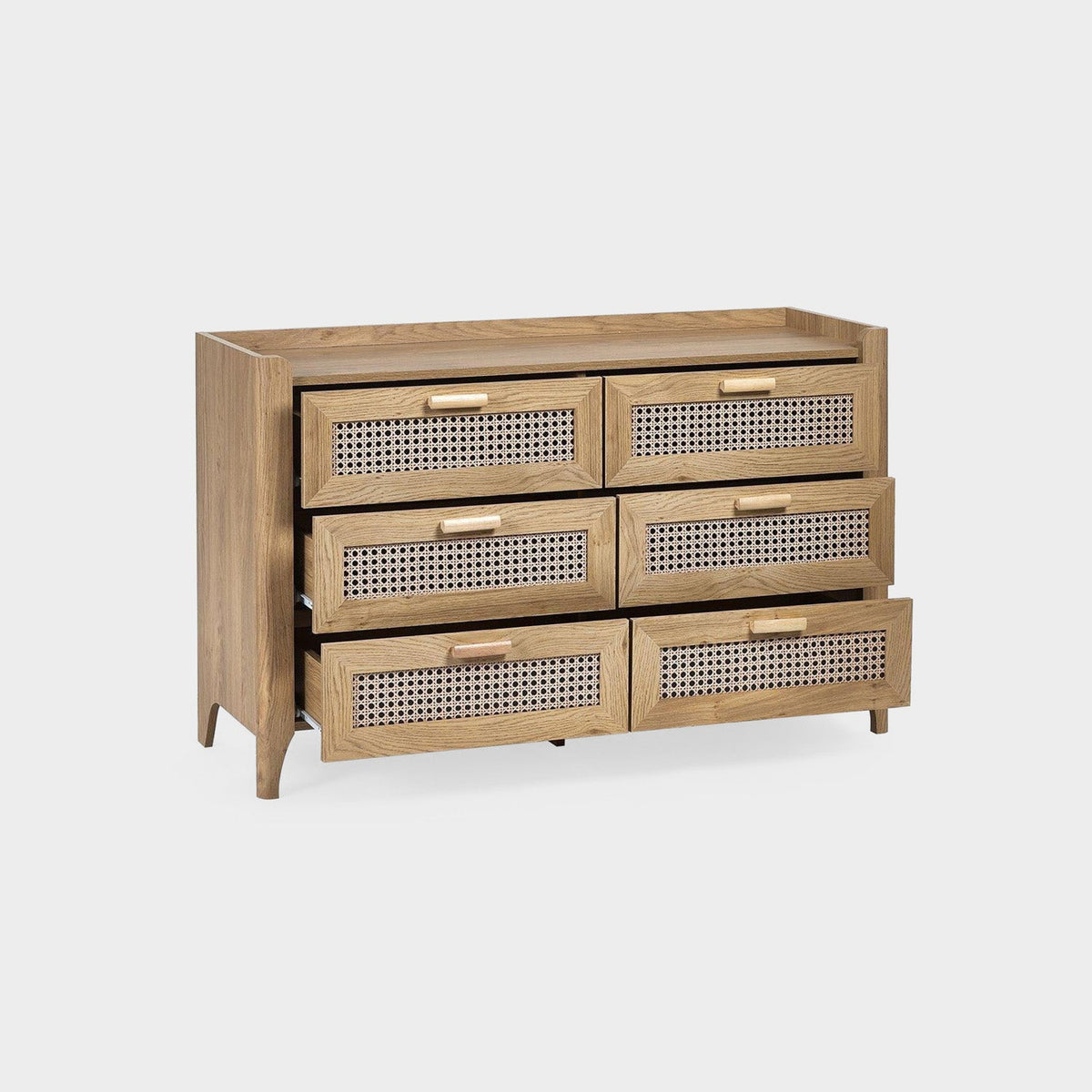 Sunny Chest Oak 6 Drawer Wide