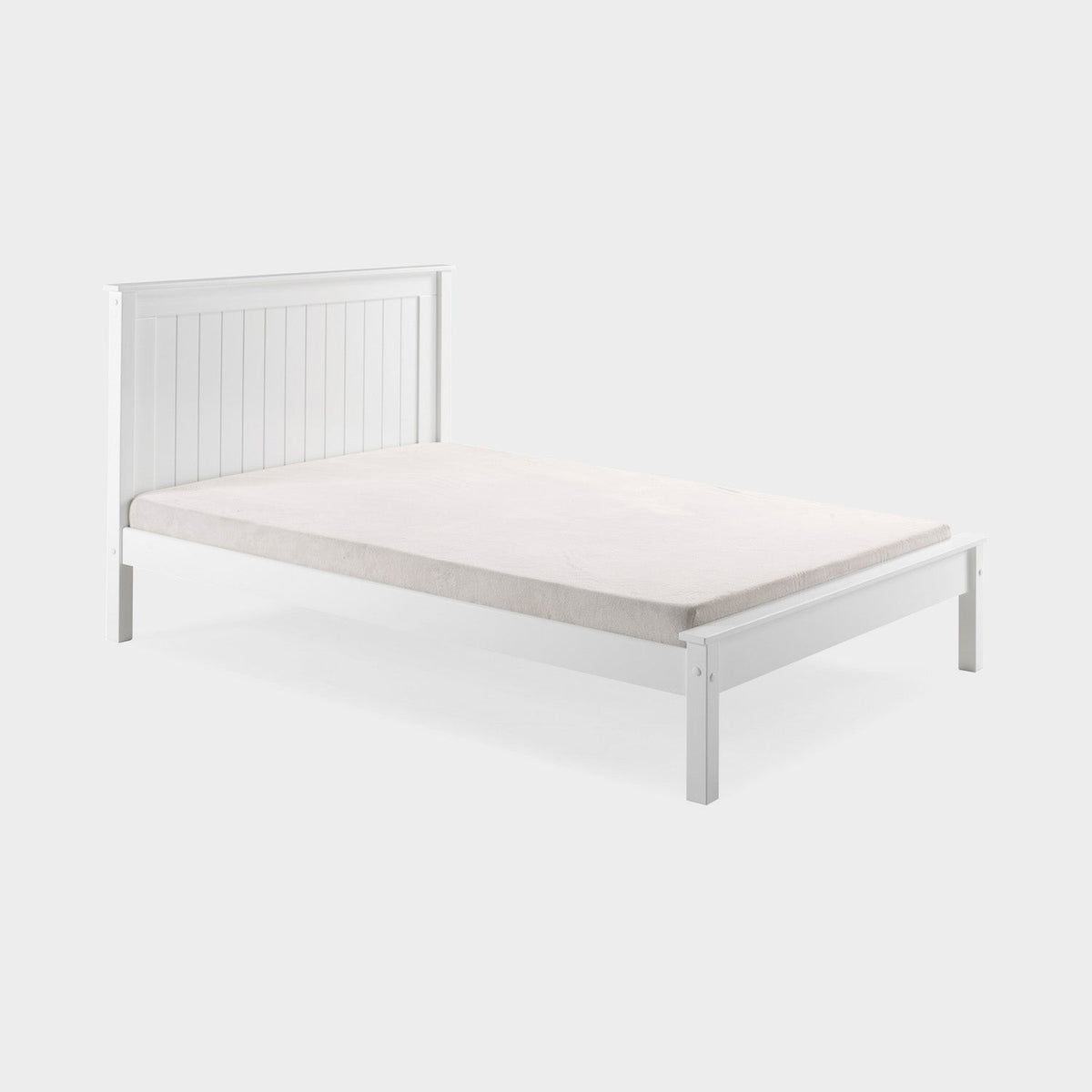 Taurus Bed Frame Double White Low Footend