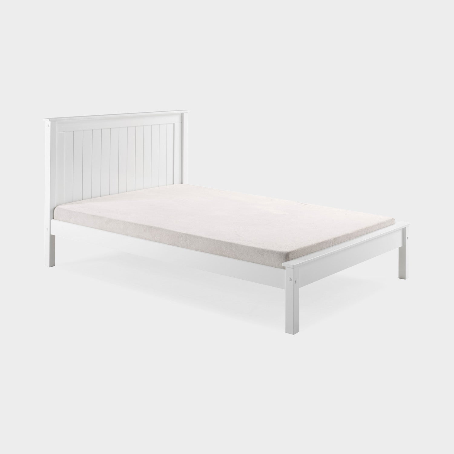 Taurus Bed Frame Double White Low Footend