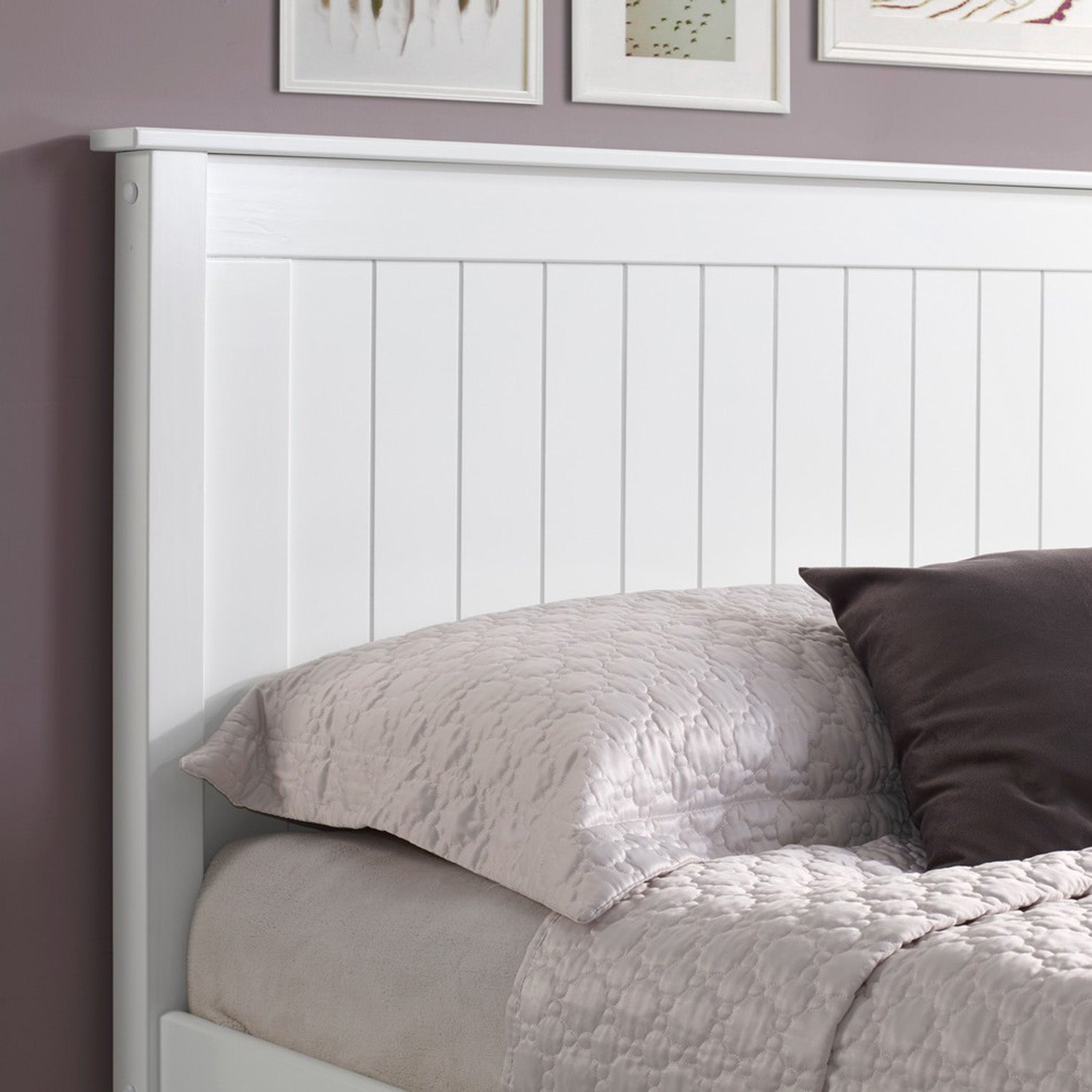 Taurus Bed Frame Double White Low Footend