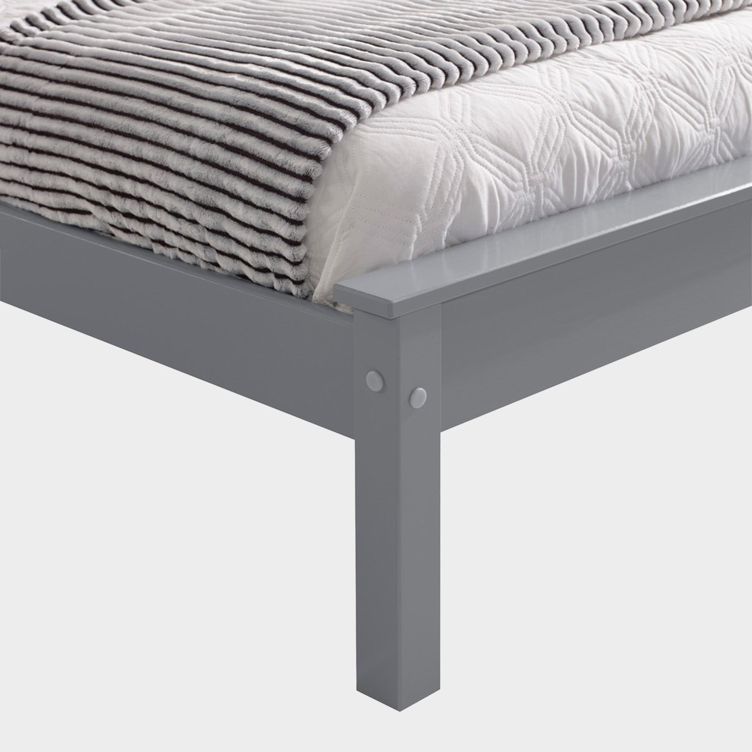 Taurus Bed Frame King Grey Low Footend