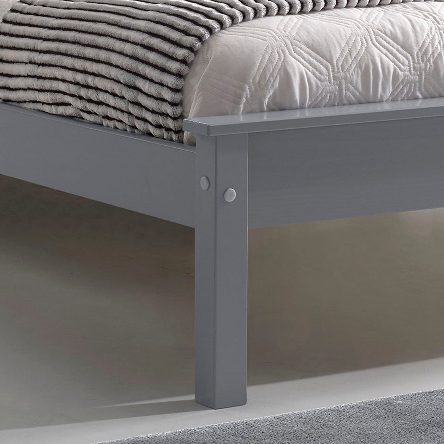 Taurus Bed Frame King Grey Low Footend