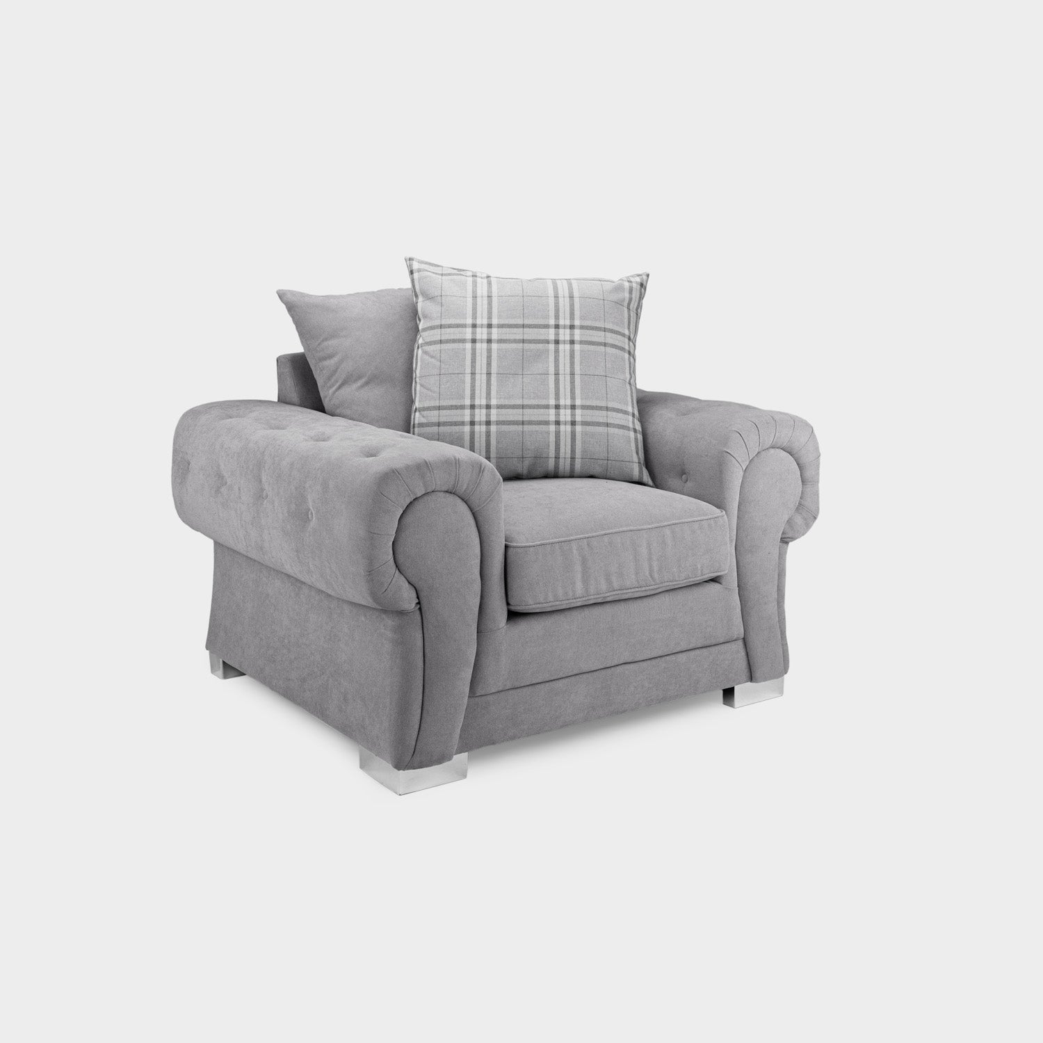 Verona Scatterback Sofa Grey Armchair