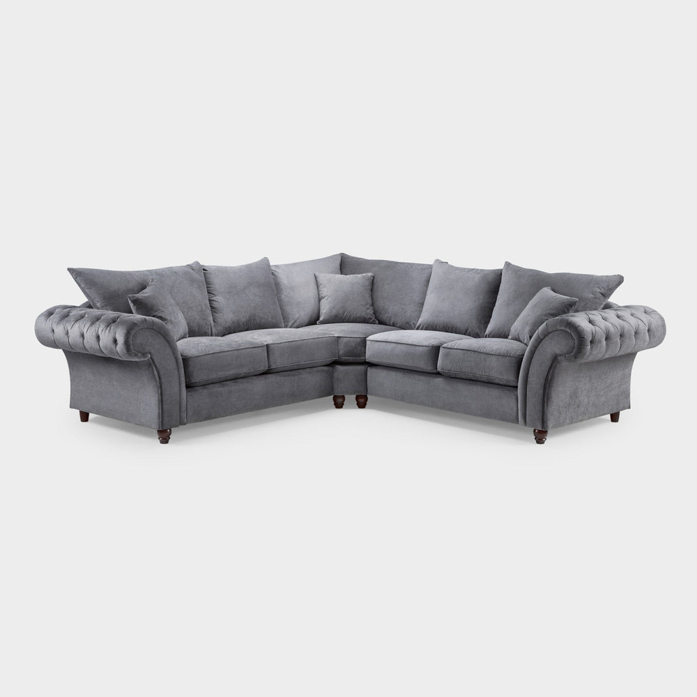 Windsor Fullback Sofa Grey Large Corner