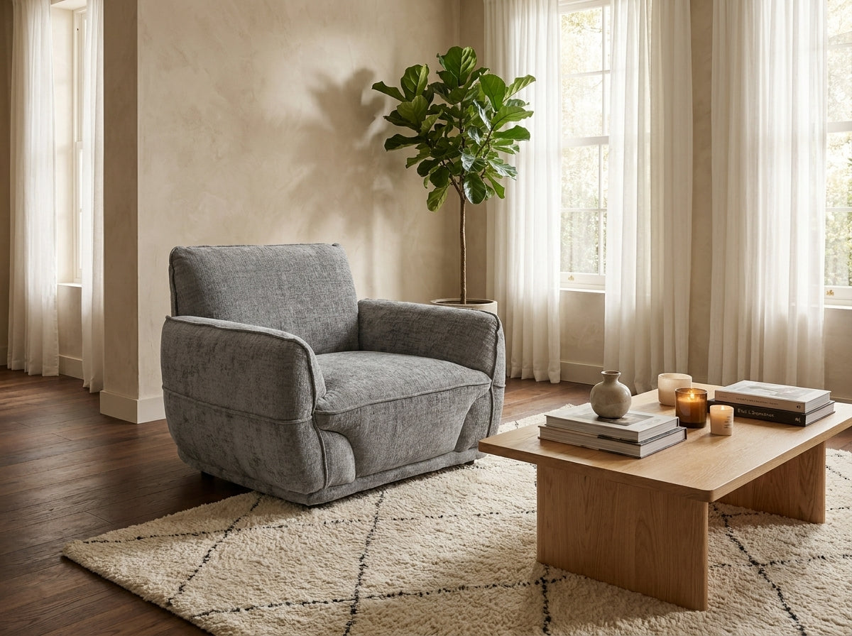 Marigold Sofa Grey Armchair