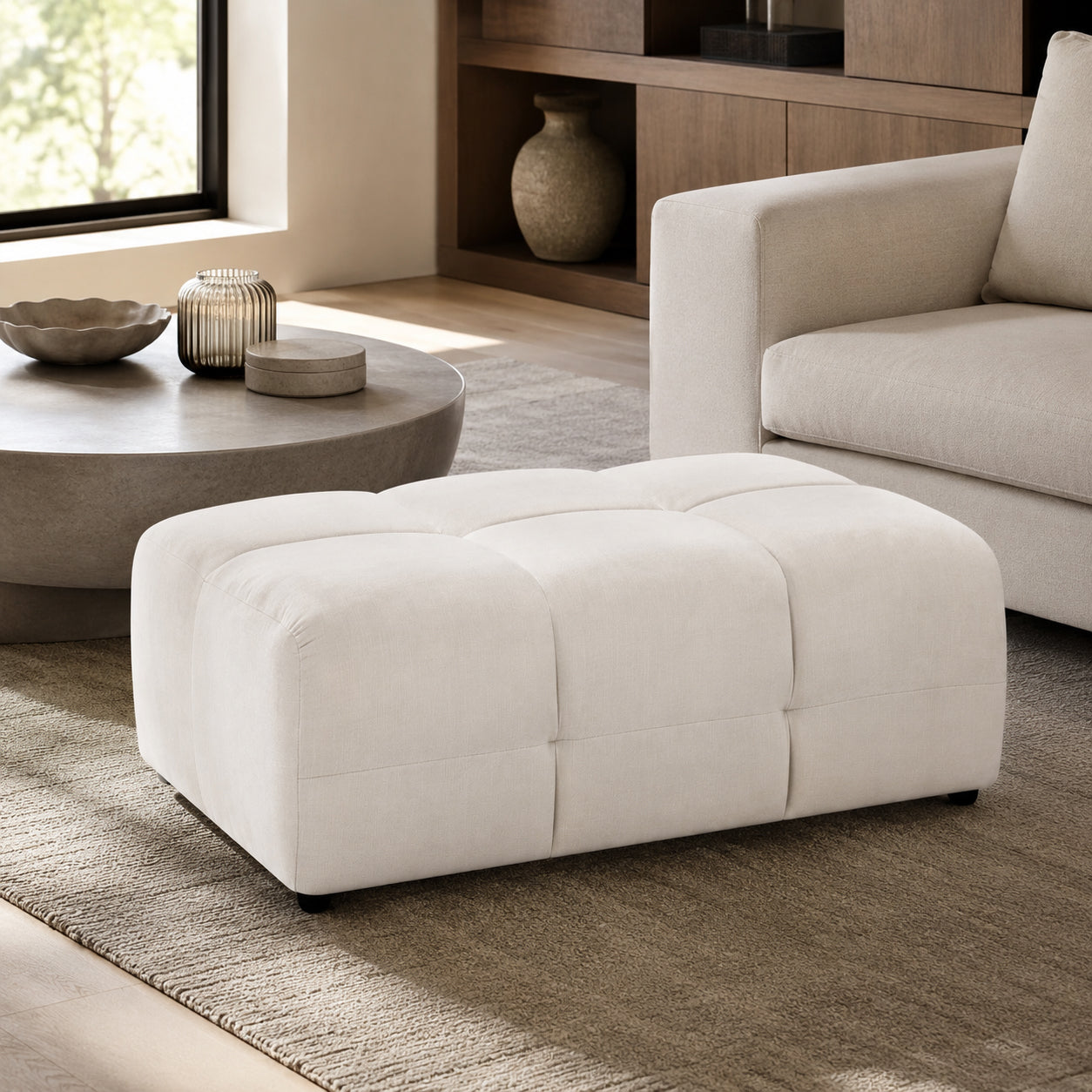Jacob Sofa Footstool Natural