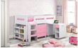 Kimo Cabin Bed White/Soft Pink