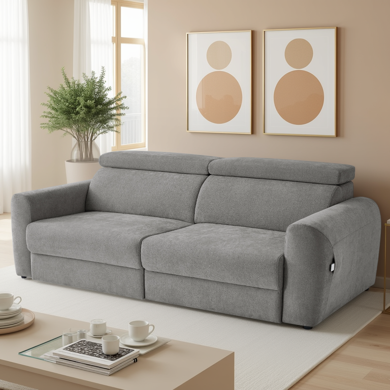 Dakota Electric Sofabed Grey 3 Seater