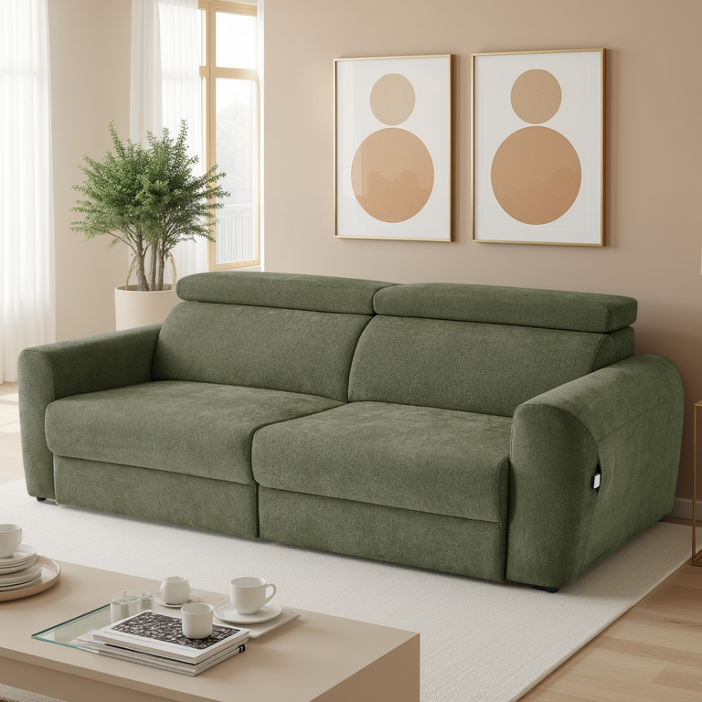 Dakota Electric Sofabed Green 3 Seater
