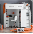 Pegasus Highsleeper Bed White/Silver